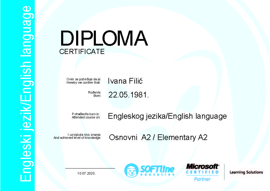 diploma iz engleskog jezika